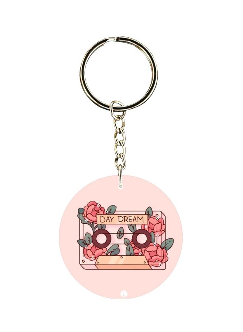 Audio Cassette Printed Keychain