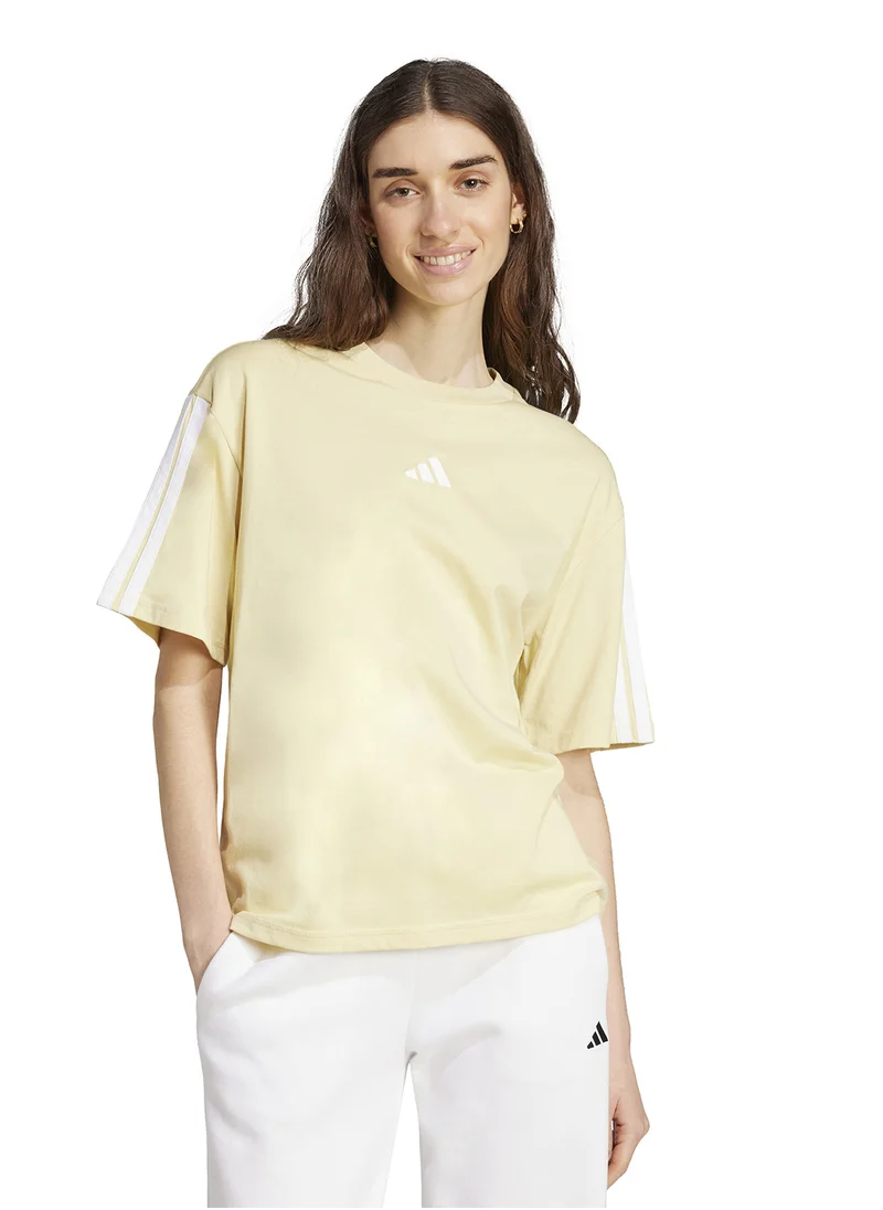 اديداس Essential 3 Stripe Boyfriend T-Shirt