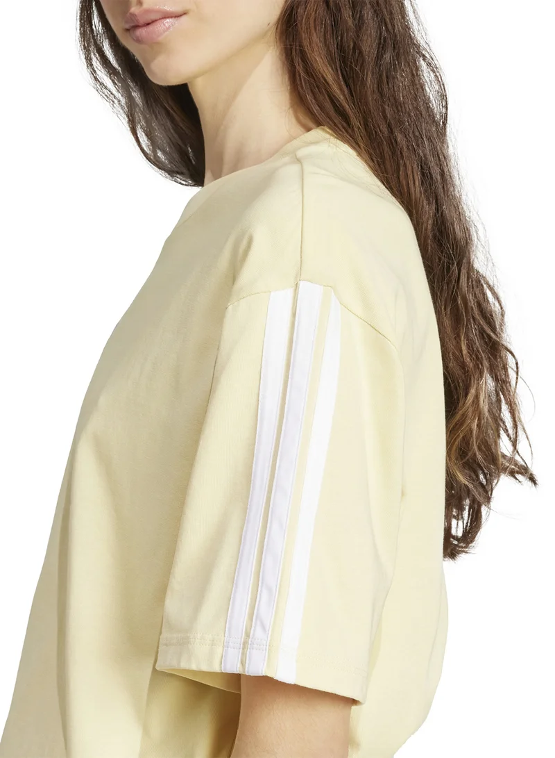 Adidas Essential 3 Stripe Boyfriend T-Shirt