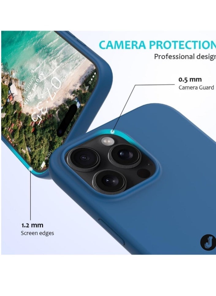 JAJEEK "iPhone 16 Pro Slim Fit Matte Blue TPU Case – Soft, Flexible Silicone Back Cover for Sleek Protection" - Image 2