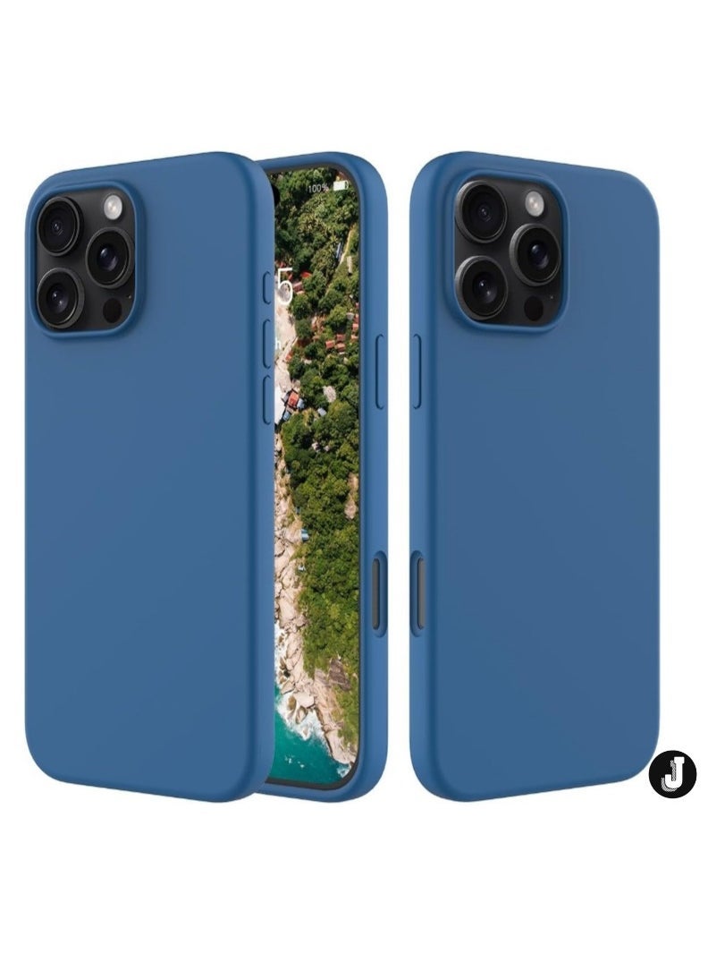 JAJEEK "iPhone 16 Pro Slim Fit Matte Blue TPU Case – Soft, Flexible Silicone Back Cover for Sleek Protection" - Image 1