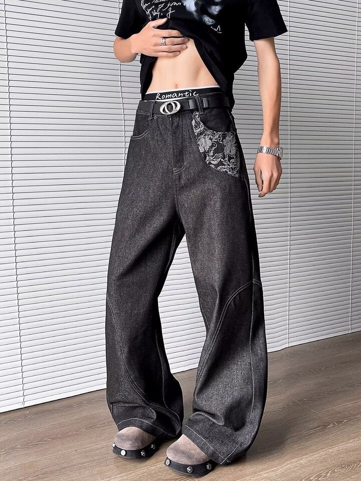 Unisex Casual Daily Denim Jeans - Image 1