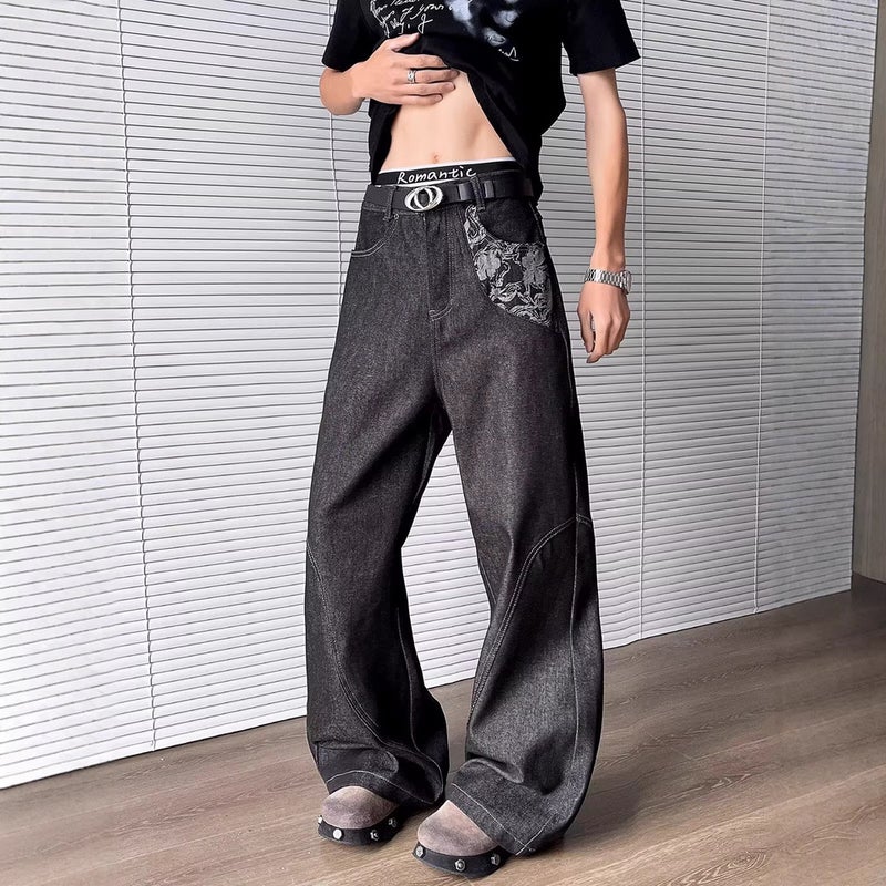 Unisex Casual Daily Denim Jeans - Image 2