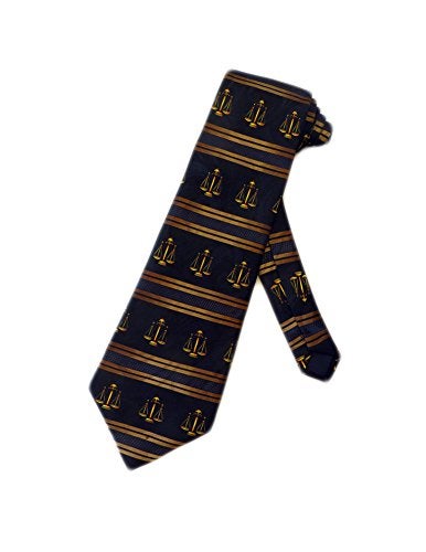 Steven Harris Mens Lawyer Scales of Justice Necktie - Black - Neck Tie - Image 2