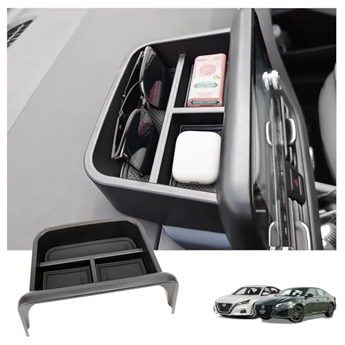 Sinminou Center Console Organizer Dashboard Tray Compatible with 2019-2025 Nissan Altima 2.5 (Platinum/SL/SR/SV/S) Screen Accessories, Dashboard Storage Box (Only Fit 8 inch Screen) - Image 1