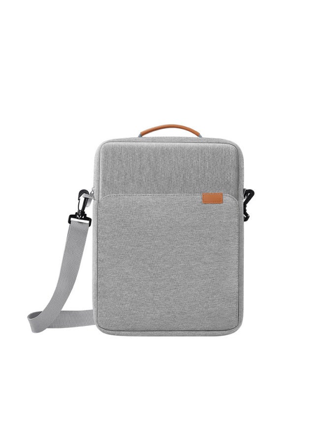 BUBM Tablet Bag Solid Color Wear-resistant Suitable For IPad Bag Lightweight Portable Shoulder Crossbody Bag-Color:Gray-Size:13inch - Image 1