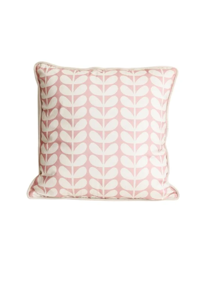 Sanskrutihomes White Printed Velvet Square Cushion Cover, Medium