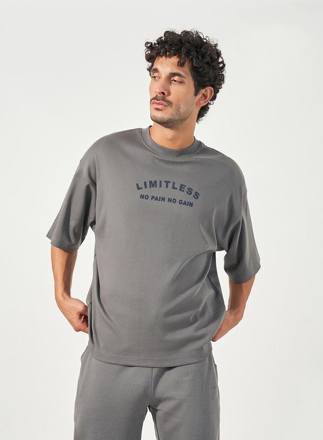 Styli Eco Earth Flock Print Boxy T-Shirt & Joggers Co-Ords  - Image 2
