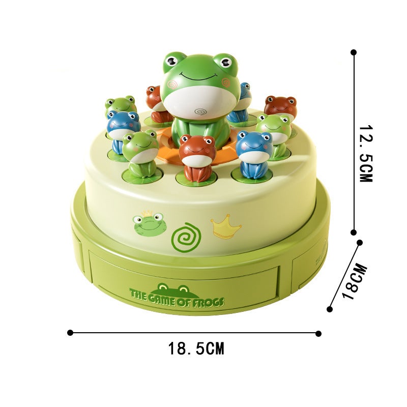 لعبة ضفادع ناطقة إلكترونية – أسلوب الدق الجرذ – لعبة تدريب رد الفعل للأطفالJumping Frog Turntable - Image 1