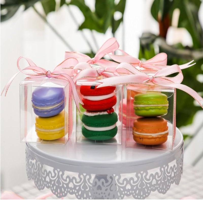 TEMLQPACK 100 Pack 2x2x2 Inch Plasric Clear Macaron Boxes, Treat Boxes, Chocolate Truffle Boxes, Bakery Boxes For Dessert Candy Cookies Mini Cupcake Packaging Christmas Wedding Favors, Baby Shower - Image 4