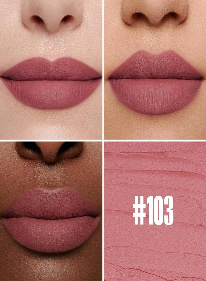 Focallure Ture Matte Lip Clay Liquid Lipstick-103, Soft Velvet Finish, Smoothens Out Lip Texture, Comfortable, Fade Resistant for Lasting Wear, 2gm - Image 1