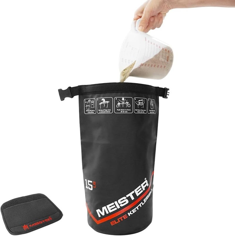 Meister Elite Portable Sand Kettlebell - Soft Sandbag Weight - 10/15/20lb - Image 3