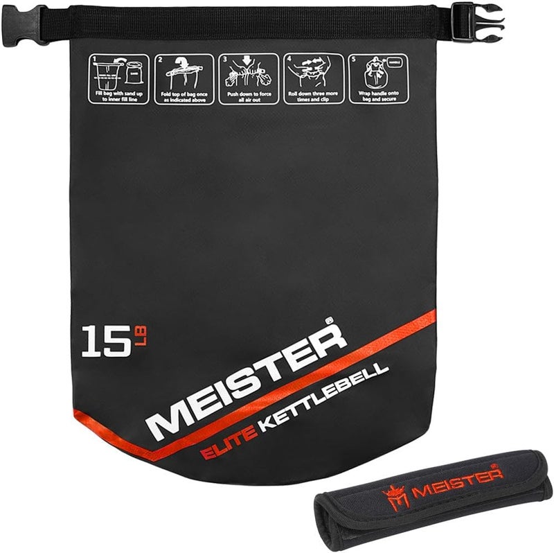 Meister Elite Portable Sand Kettlebell - Soft Sandbag Weight - 10/15/20lb - Image 2