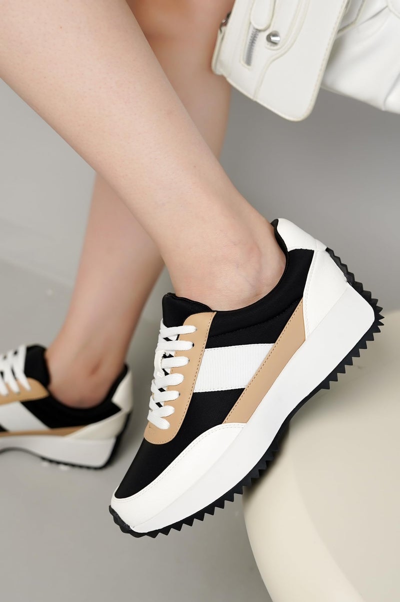 Project Cloud Womens Sneakers - Memory Foam Insole and Lightweight Spring Shoes - Non-Slip Lace Up Trendy Shoes - Fashion Sneakers for Women 2026 (Serena, Tan, 7.5) - Image 2