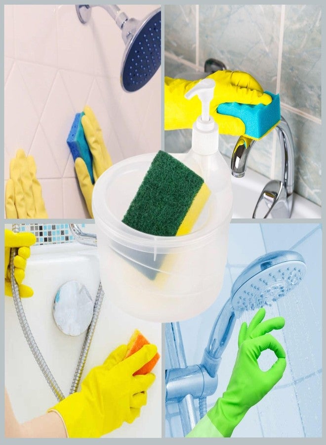 FIT FOCUS Plastic Pack of 2 Double Layer Soap Dispenser for Bathroom Accessories Dishwasher Liquid Holder Dispenser Pump with Sponge Holder Kitchen Sink Accessories Items - Image 5
