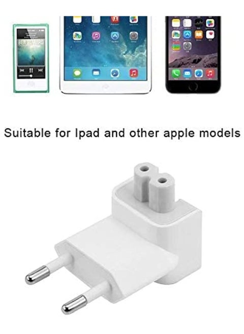 AC Power Adapter UK/EU/US Wall Folding Plug Duck Head Charge Adapter UAE Standard Plug Duck Head for MacBook Pro/for MacBook Air/for Mac iBook/for iPhone/for iPod/etc (2 Pack) (EU Plug)