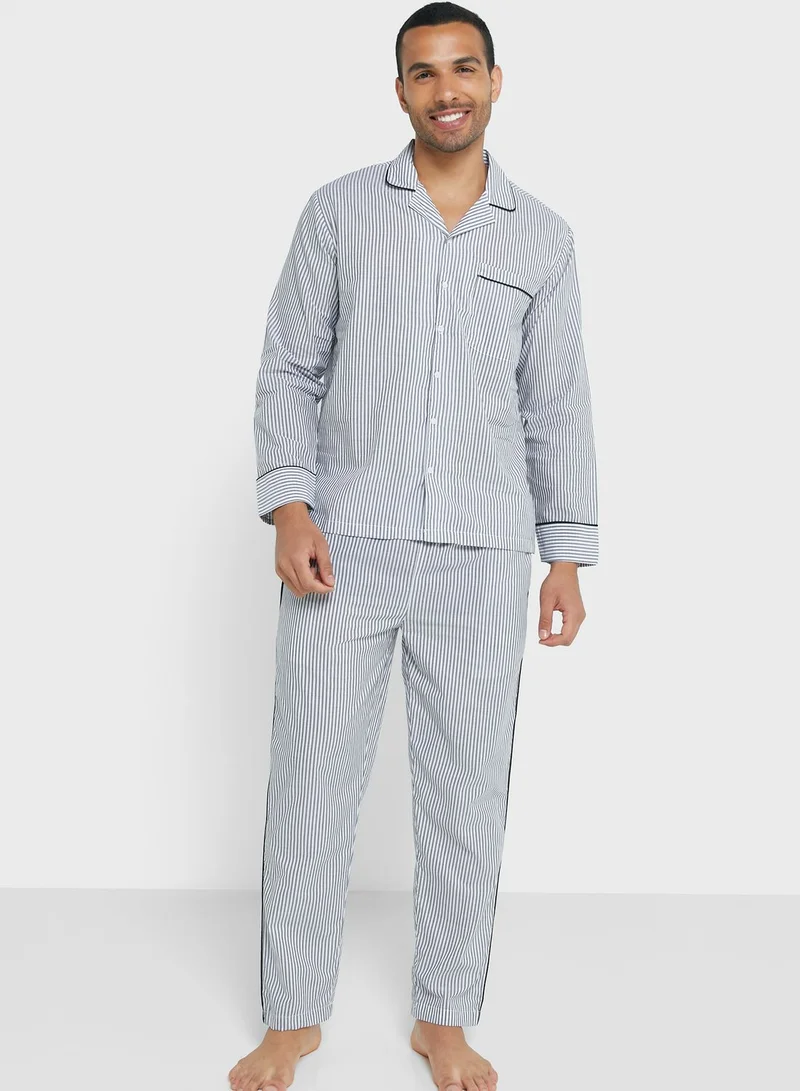 Robert Wood Stripe Pyjama Set