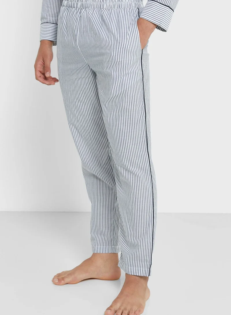 Robert Wood Stripe Pyjama Set