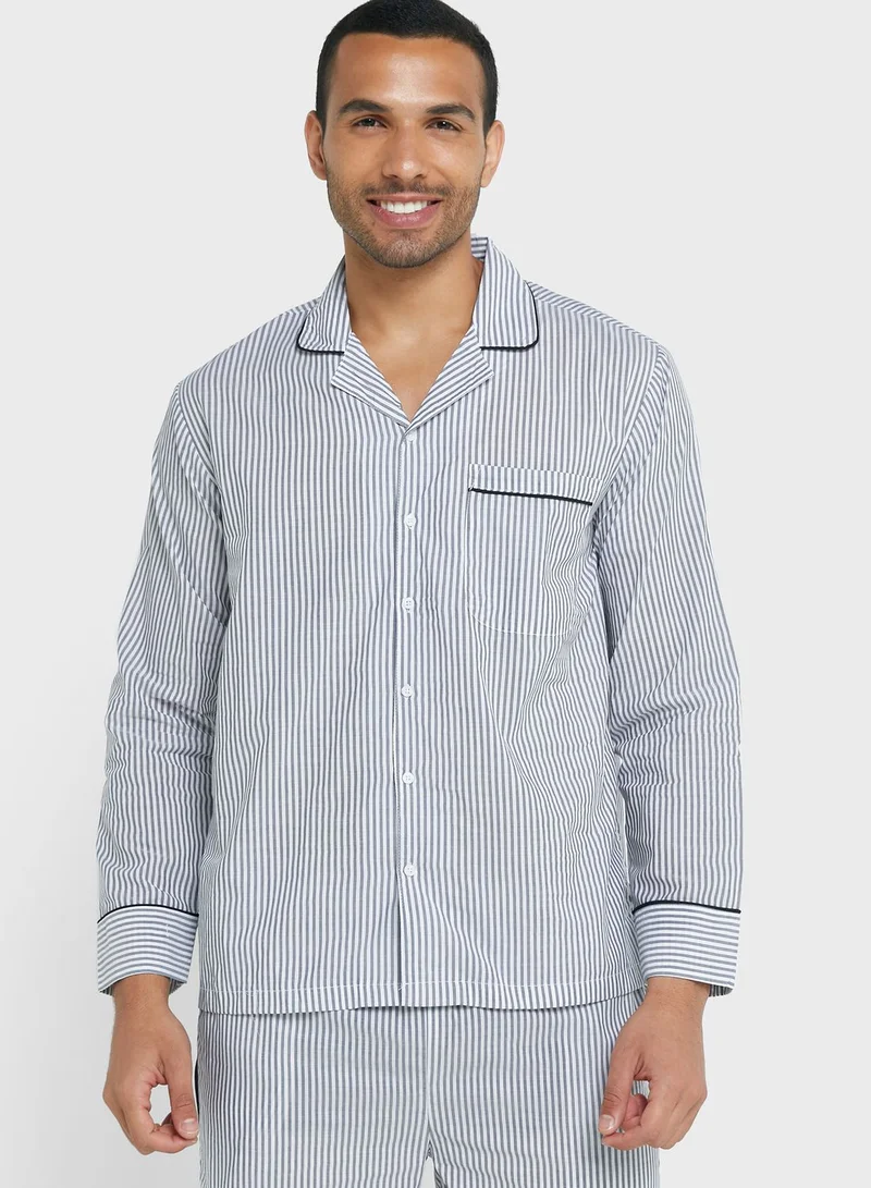 Robert Wood Stripe Pyjama Set