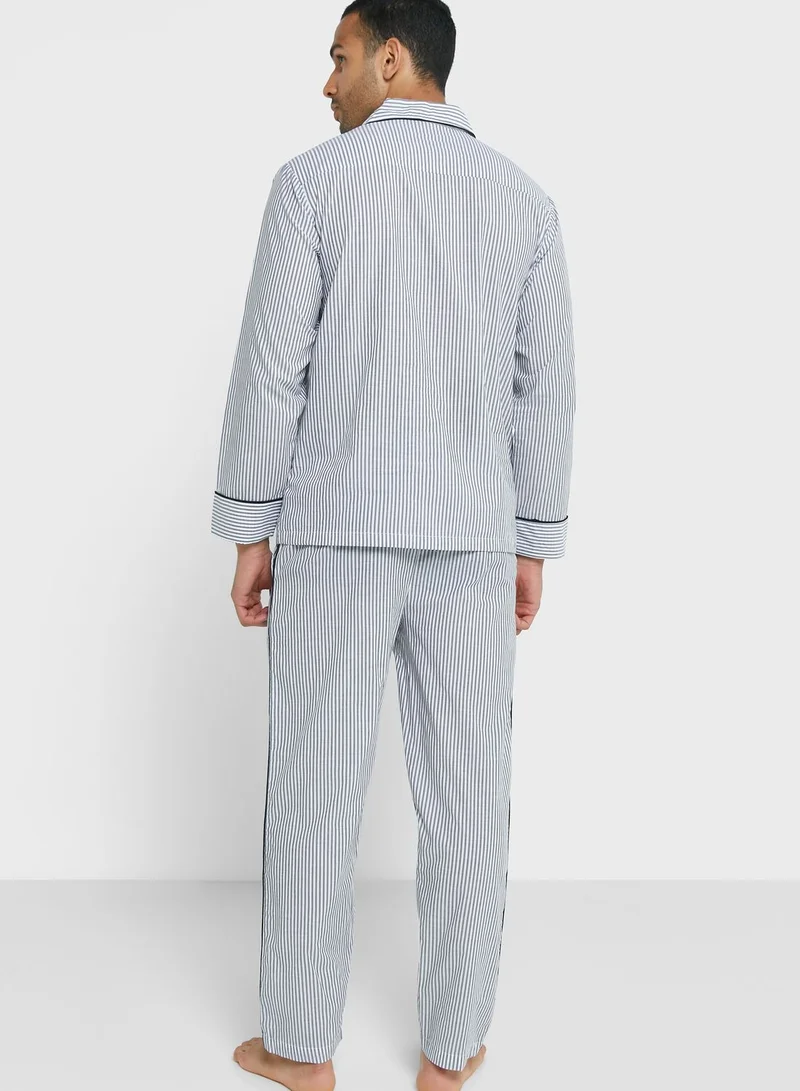 Robert Wood Stripe Pyjama Set