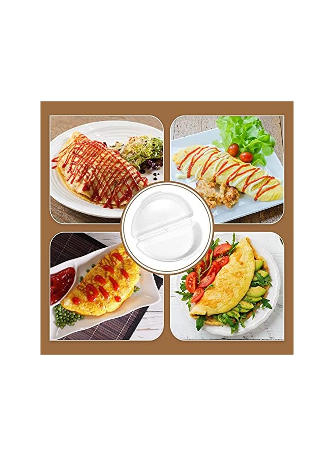 بروماس صياد البيض ومقلاة الأومليت للميكروويف، تجويفان للبيض المسلوق المثالي، أواني طهي بالميكروويف، مجموعة سهلة للبيض لإفطار سريع وصحي، آمنة للاستخدام في غسالة الأطباق، غير لاصقة، أساسيات المطبخ - Image 4