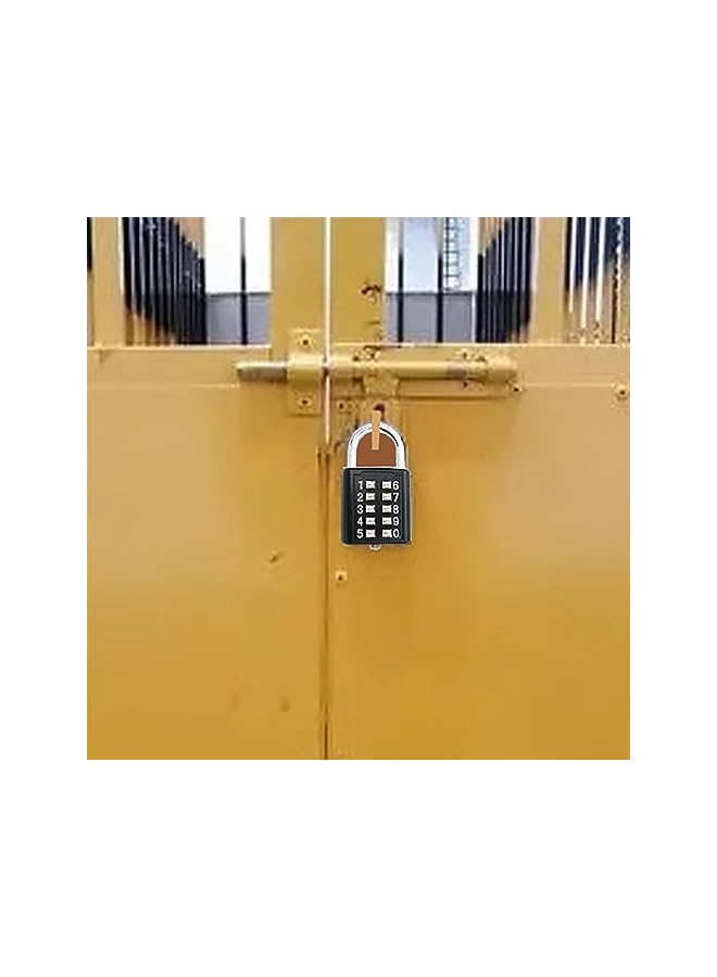 PROMASS Padlock - Digits Combination Lock,Button Combination Security Padlock Digital Lock, for Gym or Sports Locker, case, Toolbox, Fence, hasp Cabinet (Black) - Image 5