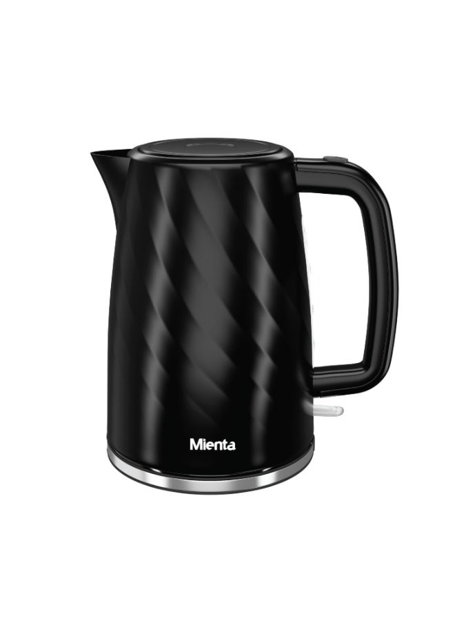 Mienta Glow Plastic Electric Kettle, 1.7 Liter, 2200 Watt, Black - EK201937A - Image 3