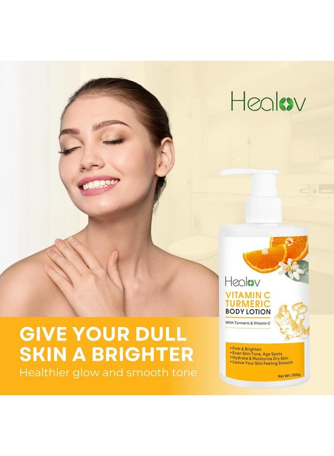 Healov Turmeric Lotion For Dark Spots - Natural Skin Brightening Body Lotion - Turmeric Face Cream To Cleanse Skin, Fight Acne, Even Tone, Clear Scars, And Sun Damage - Dark Spot Cream For Hyperpigmentation - Image 2