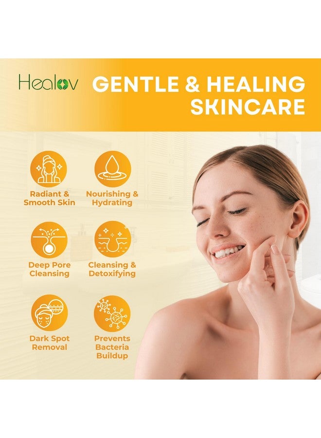 Healov Turmeric Lotion For Dark Spots - Natural Skin Brightening Body Lotion - Turmeric Face Cream To Cleanse Skin, Fight Acne, Even Tone, Clear Scars, And Sun Damage - Dark Spot Cream For Hyperpigmentation - Image 4