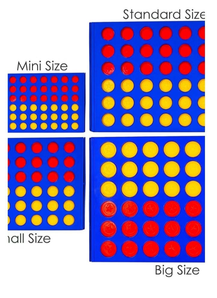 Generic - Pop Go 4 Win Battle Game, Four Wins Large - 6 Replacement Chips Included, Four Wins, Game for Kids Ages 3 and Up 4 5 6 Years (Size L) - Image 1