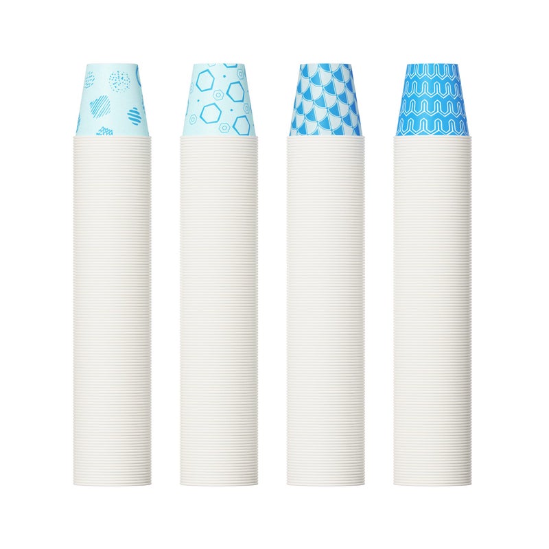 800Pack 3 oz Paper Cups Small Mouthwash Cups Disposable Bathroom Cups Paper Cups for Party Picnic BBQ Travel and Event Assorted designs