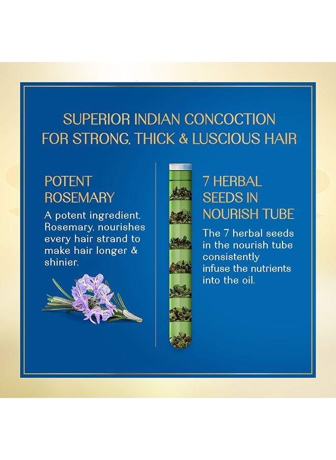 Herbsindia Rosemary And 7 Herbal Seeds Hair Oil With Nourish Tube 280ml  - Image 3