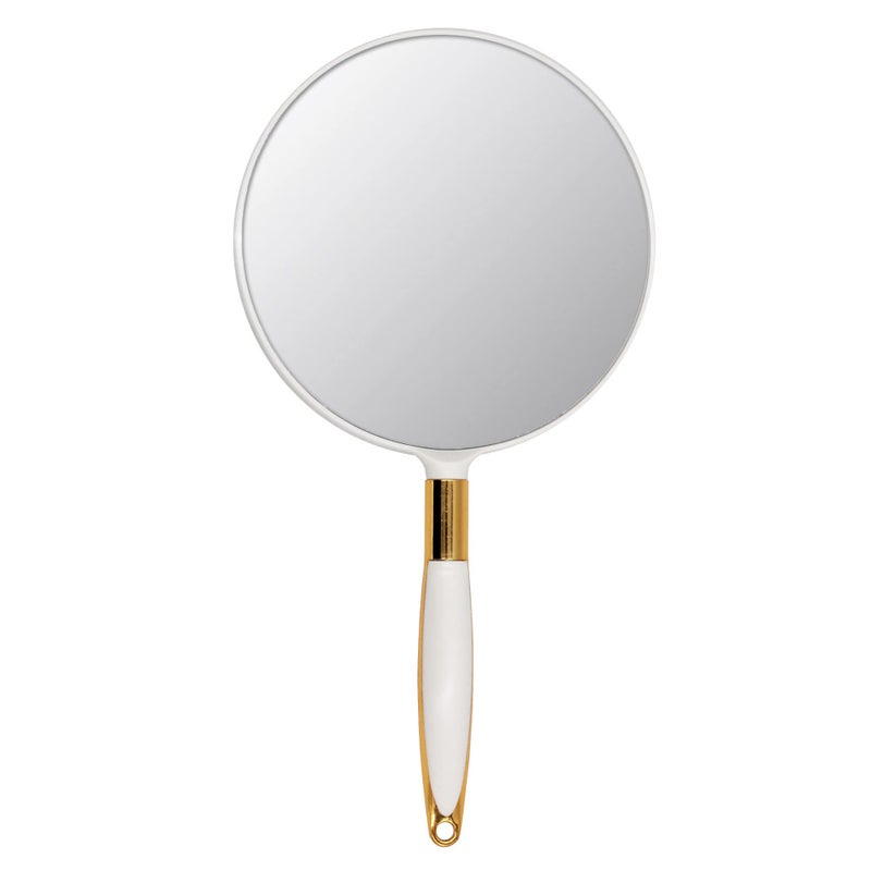 Eaoundm Round Hand Held Mirror for Makeup Hand Mirror 69W X 13 L inchs White