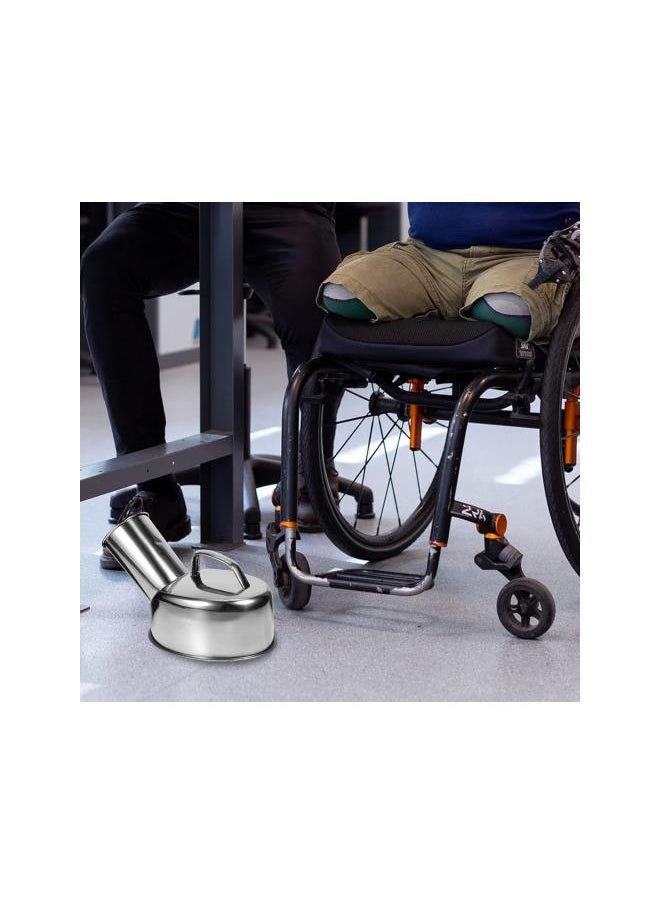 Generic - Urinals for Men Spill Proof Male Urinal Urine Bottle Stainless Steel Men Urinal Potty Portable Male Urinal Cups for Incontinence Patient Elderly Travel Driving Camping Urinals - Image 1