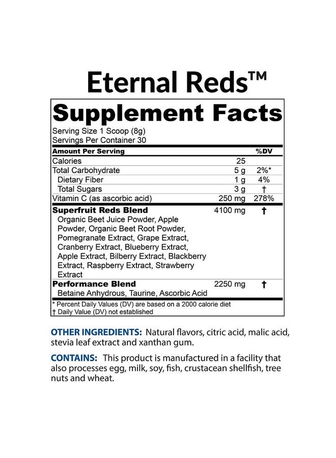 BioTrust BioTrust Eternal Reds, Red Superfoods Powder, Support for Heart Health and Circulation, Energy, Stamina, No Added Sugar or Caffeine, Naturally Flavored and Sweetened, Berry Flavor (30 Servings) - Image 2