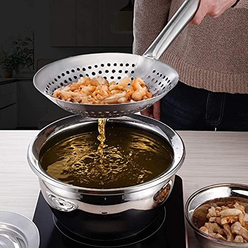 Bridge2shopping Stainless Steel Stir Fry Skimmer, Mandarin Strainer for Commercial Purpose 11 INCH Diameter - Image 5