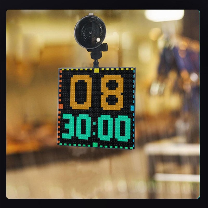Programmable Display with 32 x 32 Pixels - 5 x 5 Inch Bluetooth RGB Sign - IP65 Water Proof Panel with 2121 RGB LEDs and USB Power - Compatible with iPixel Color App - Image 3