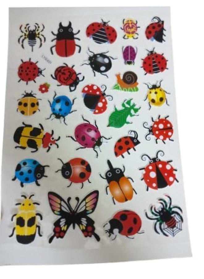 3D Insect Stickers for Arts and Crafts - Colorful Ladybugs, Beetles, and More - Perfect for Projects, Scrapbooking, and Decor (1 Packet 28 Insects) - Image 1