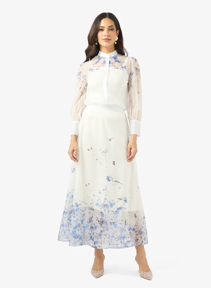 Printed Top & skirt Set