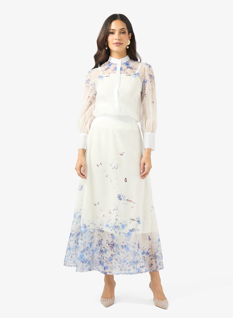 Khizana Printed Top & skirt Set - Image 1