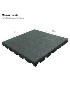 Yalla HomeGym 40Mm Extra Thick Rubber Heavy-Duty Gym Floor Mat, Commercial Gym Rubber Floor Tiles Shock Absorbing 1 Squared Meter  - Image 2