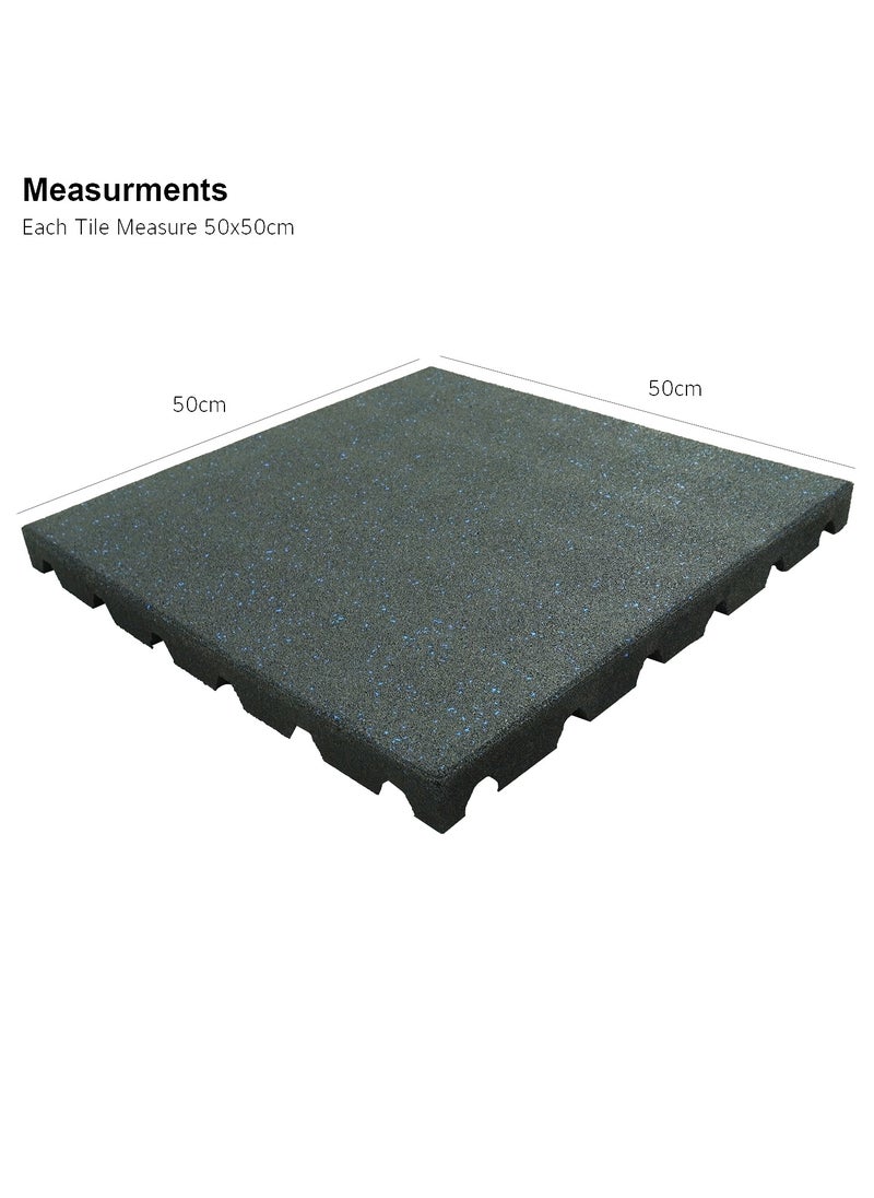 Yalla HomeGym - 40Mm Extra Thick Rubber Heavy-Duty Gym Floor Mat, Commercial Gym Rubber Floor Tiles Shock Absorbing 1 Squared Meter - Image 1