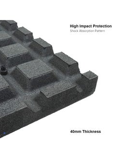 Yalla HomeGym 40Mm Extra Thick Rubber Heavy-Duty Gym Floor Mat, Commercial Gym Rubber Floor Tiles Shock Absorbing 1 Squared Meter  - Image 4