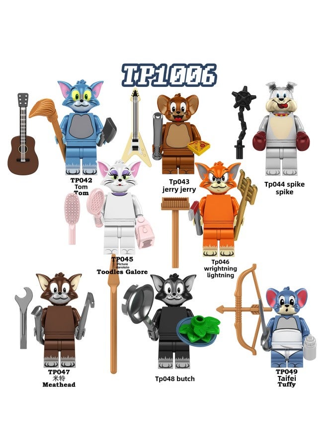 TV Movie Animation TP1006 Cat And Mouse Pug Jerry Tom Building Blocks Man Children's Assembled Toy