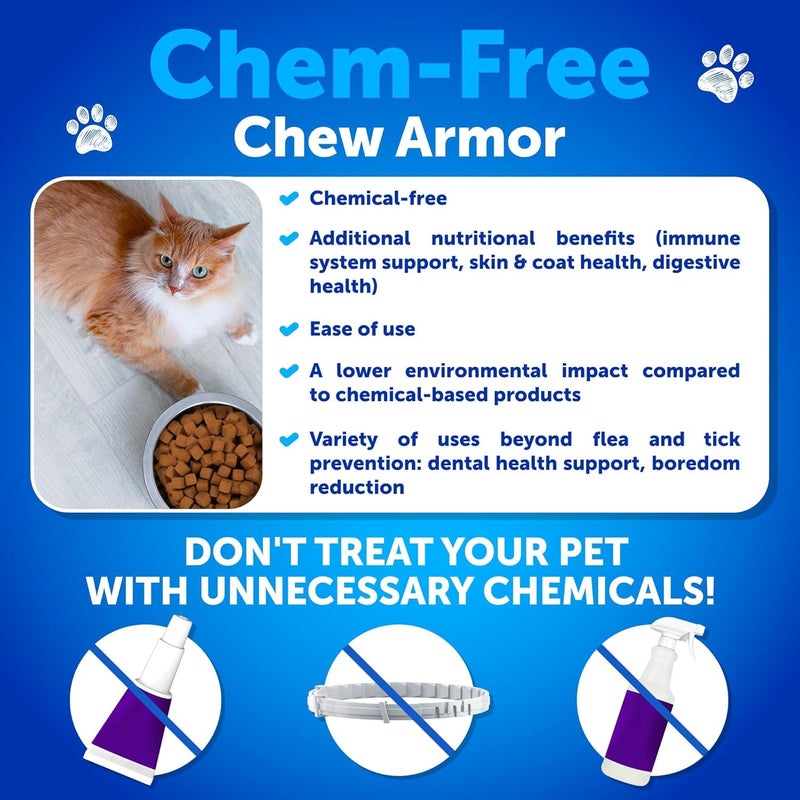 Artullano Flea Treatment for Cats - Natural Flea and Tick Prevention Supplement for Cats, Kittens - Chewable Daily Oral Pills with Vitamins - 135 Soft Chews - Dental Treats, Digestive Health, Immune Support - Image 3