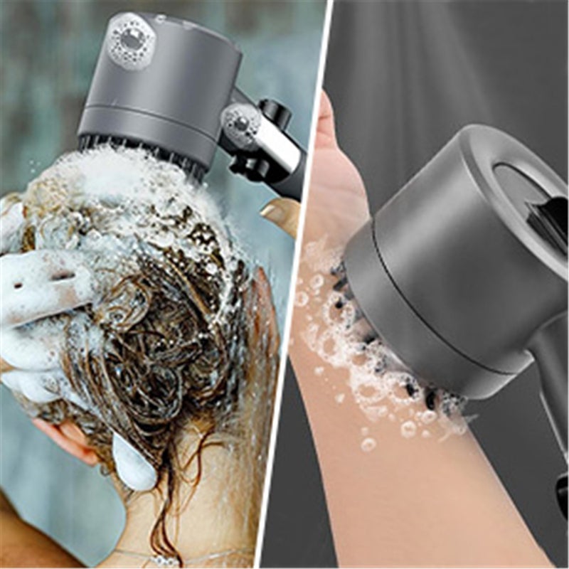 The 2023 new multifunctional massage shower features,three adjustable modes of filtering shower head, shower head and hose, anti clogging nozzle, and PP cotton filtering shower head, suitable for adult, children, pet homes, and gyms. - Image 2