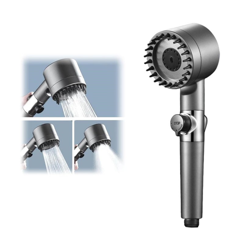 The 2023 new multifunctional massage shower features,three adjustable modes of filtering shower head, shower head and hose, anti clogging nozzle, and PP cotton filtering shower head, suitable for adult, children, pet homes, and gyms. - Image 1