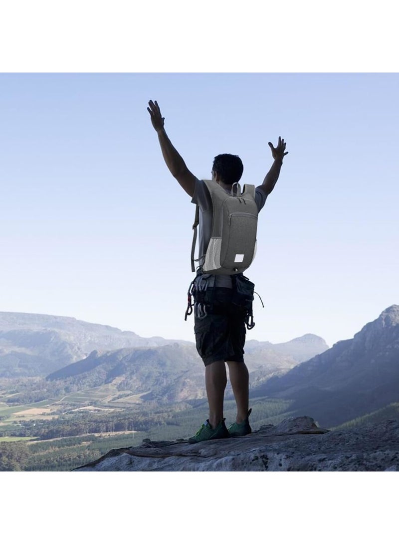 SOLARAE Foldable Backpack, 15L Lightweight Packable Hiking Backpack, Outdoor Camping Sports Knapsack for Men Women Kids Backpack for Gym (Dark Gray) - Image 5