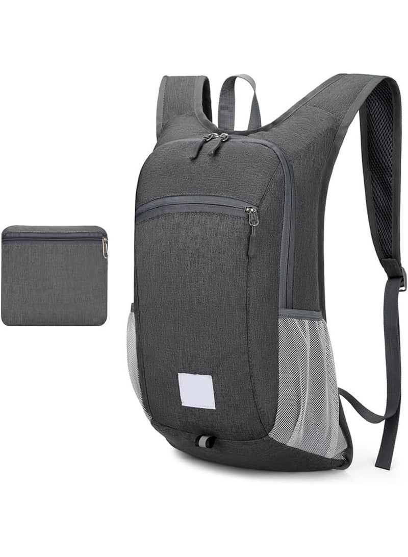 SOLARAE Foldable Backpack, 15L Lightweight Packable Hiking Backpack, Outdoor Camping Sports Knapsack for Men Women Kids Backpack for Gym (Dark Gray) - Image 2