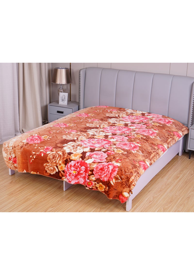 Stargold Single Ply Premium Cloudy Blanket 2 Side Separate Design And Color 100% Polyester SPUN YARN Polyester Which is Suitable Winter And Rainy Season 220X240CM 11LBS  - Image 1